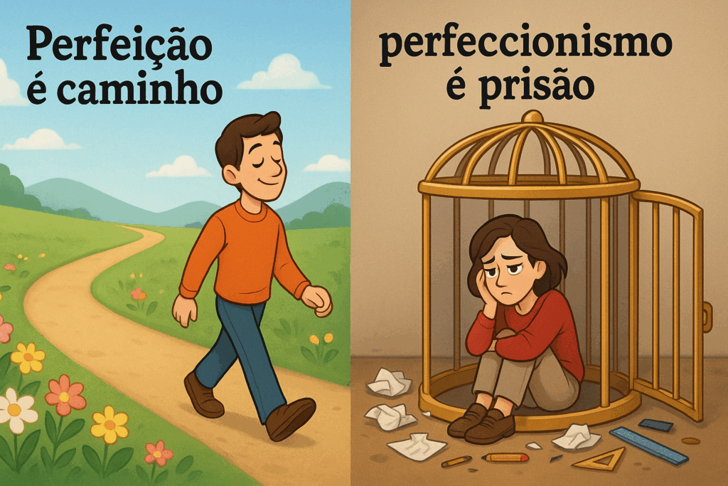Perfeição é caminho, perfeccionismo é prisão